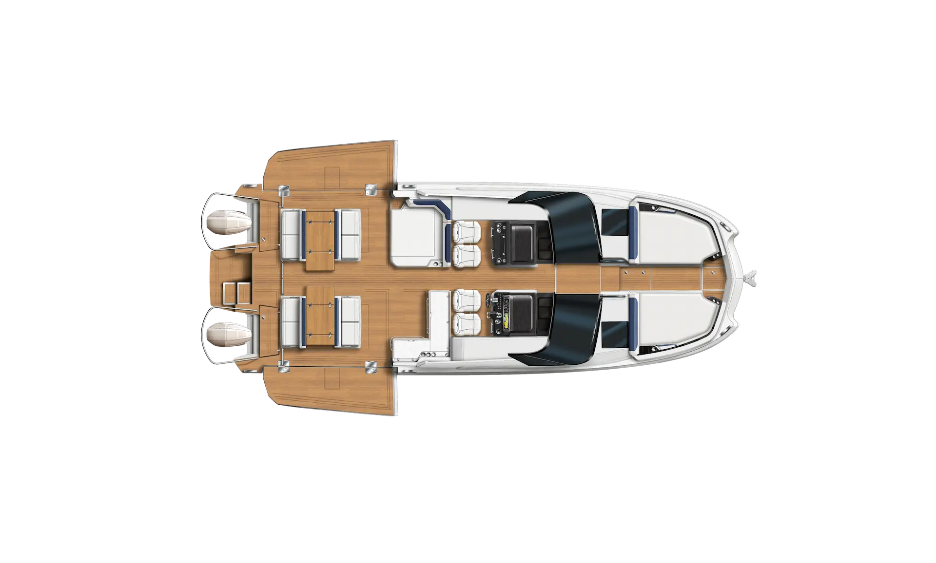 YOT 41 Top view cockpit with terrace